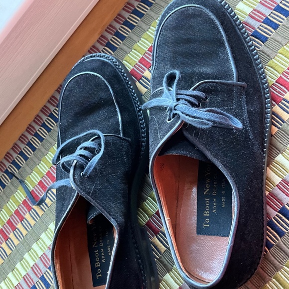 Gorgeous Men’s made in Italy TO BOOT, NY Black Suede Oxfords -